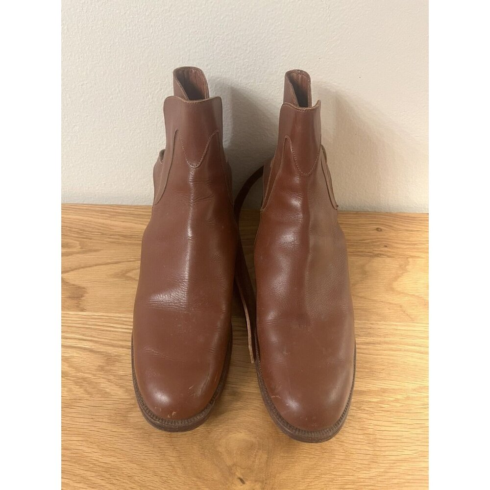 Vintage De Luxe Saddlery Co Brown Leather Ankle Riding Boots Sz 7 Made inEngland